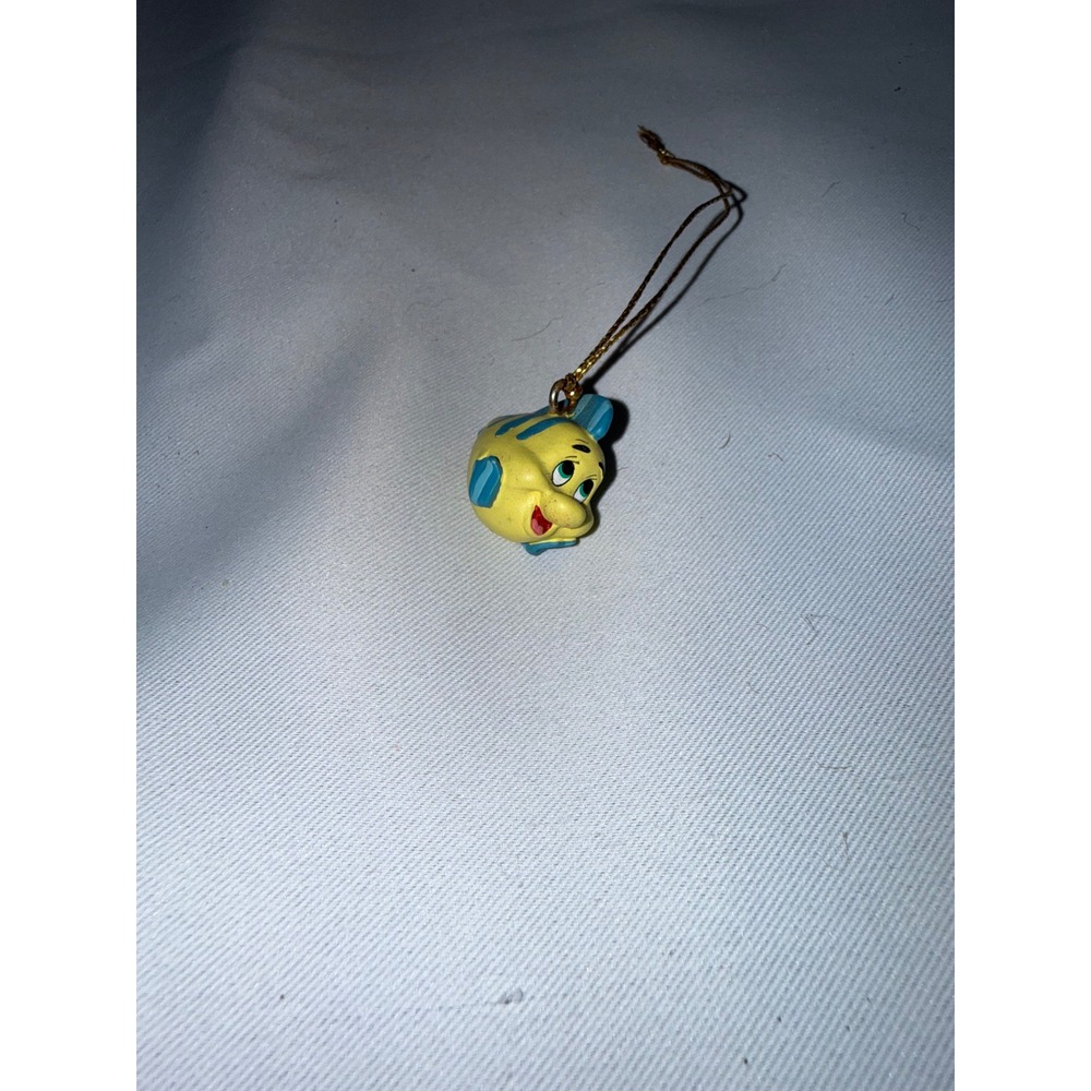 Disney The Little Mermaid Flounder Mini Christmas Ornament Yellow Blue Fish